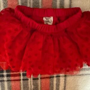 Baby essentials red heart tutu size 9 months